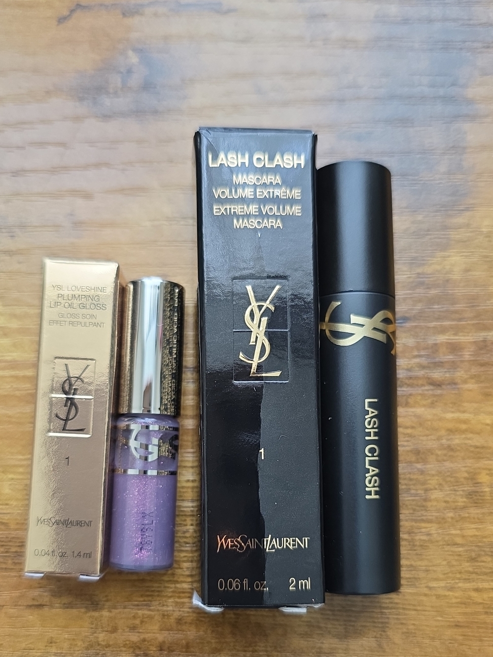 Yves Saint Laurent Lash Clash Mascara Black & YSL Plumping Lip Oil